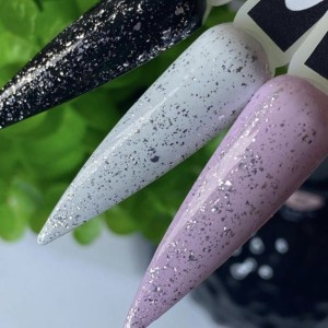 Топ для гель-лаку без липкого шару Saga Leaf Silver (зі срібними пластівцями потали) 8 мл. Photo 2